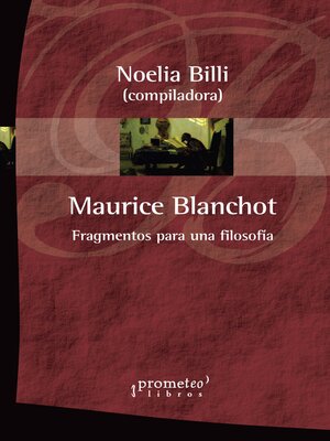 cover image of Maurice Blanchot